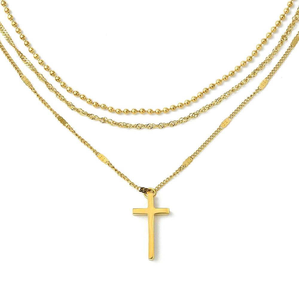 Collar de capas con cruz