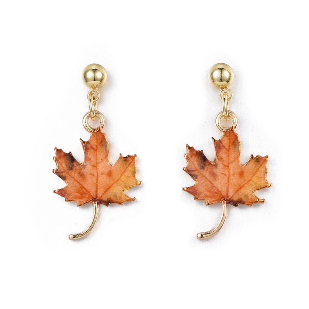 Pendientes hoja de arce otoño