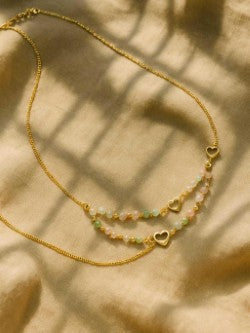 Collar doble capa colorido