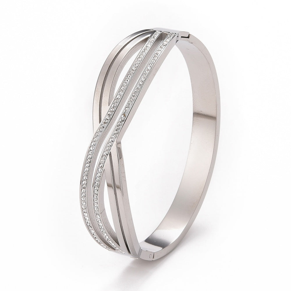 Brazalete infinito de rhinestone