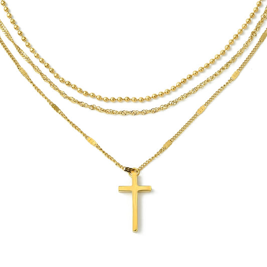 Collar de capas con cruz