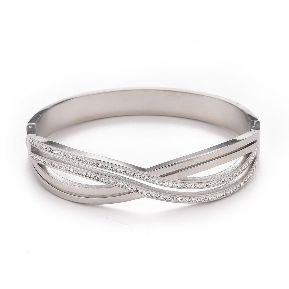 Brazalete infinito de rhinestone