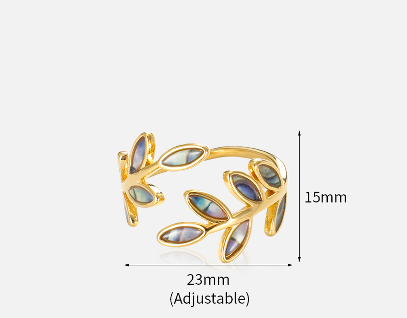 Anillo ajustable de hojas