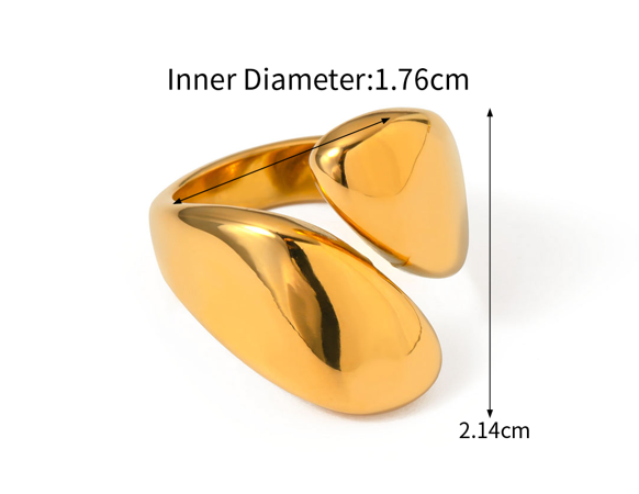 Anillo asimétrico dorado