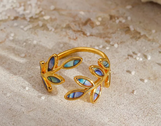 Anillo ajustable de hojas