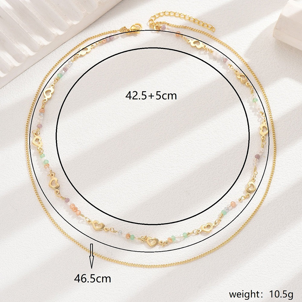 Collar doble capa colorido